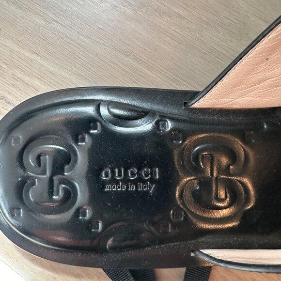 GUCCI Interlocking G Strap Sandals - Black - Picture 8 of 9
